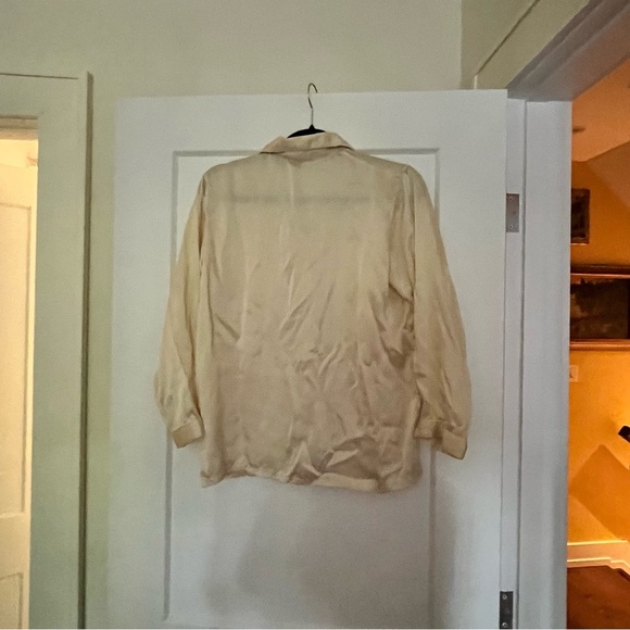 💯 genuine silk vintage cream classic style pyjama set - Picture 2 of 12